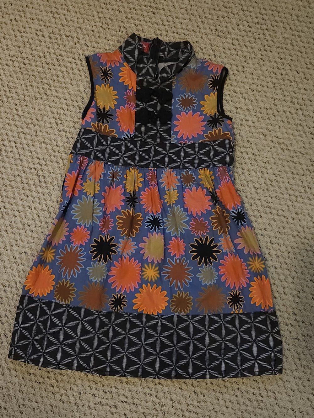 Redfish Kids Girls' Floral Pattern Mandarin Style Sleeveless Dress Sz5 BEAUTY!